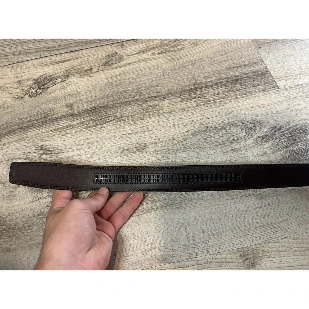 Men's Genuine Leather Ratchet Belt for Perfect‎ Fit Brown (1139-200)
